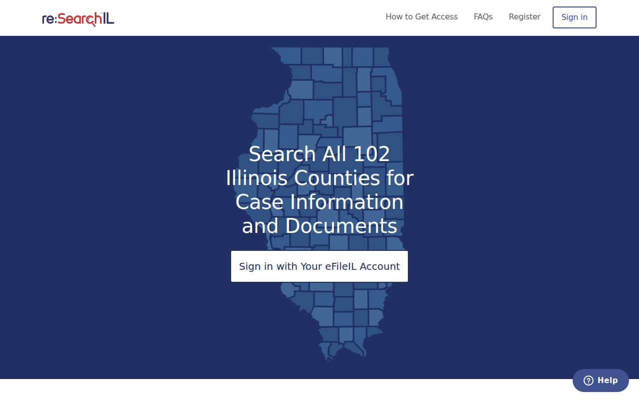 re:SearchIL court records search interface