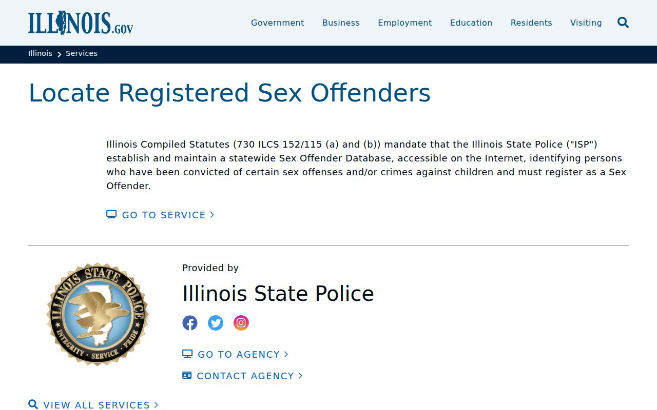 Boone County sex offender lookup Illinois service page